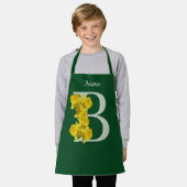 Narcis Monogram Eerste Letter B Persoonlijk Schort (Gedragen)