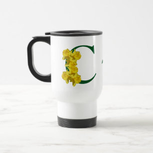 Narcis Monogram Eerste Letter C Persoonlijk Reisbeker