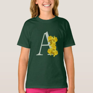 Narcis Monogram Initiaal A   T-shirt