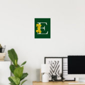 Narcis Monogram Initiaal E Gepersonaliseerd Poster (Thuiskantoor)