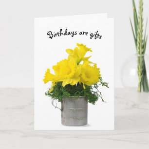 Narcis Verjaardagsboeket  Kaart
