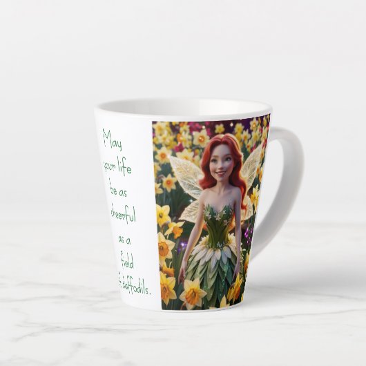 narciseerfee latte mok (Rechterhoek)