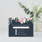 Narcisse blanc sur RSVP marine et menu (Debout devant)