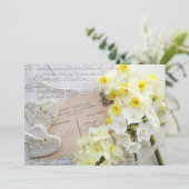 narcisse, coeur avec faire-part de mariage script (Debout devant)