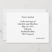 narcisse, coeur avec faire-part de mariage script (Dos)