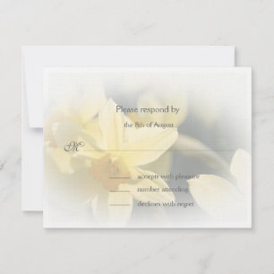 Narcissen antwoordkaarten RSVP kaartje