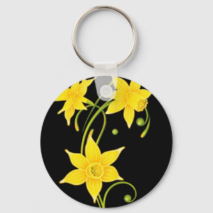 Narcissen Bloem Shirt Bloemrijk Lente Ontwerp Pase Sleutelhanger