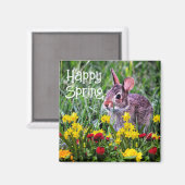 Narcissen en wilde konijnenmagneet magneet (Voorkant / Achterkant)