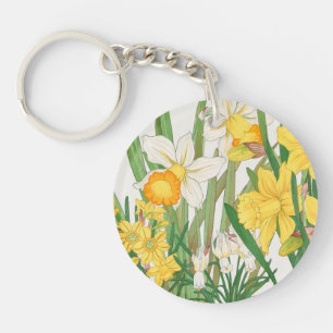 Narcissen Houtblokschildering, Tanigami Kônan, 191 Sleutelhanger