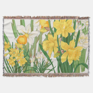 Narcissen-houtsnede schilderij, Tanigami Kônan, 19 Deken