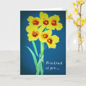 Narcissen Illustratie - Denk aan jou Kaart (Gele Bloem)