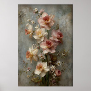 Narcissen Muur Kunst Print, Antieke Lentewei Poster