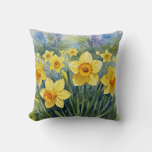 narcissen, tulpen, hyacinten, vlinderkussen kussen