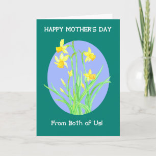 narcissen van ons beiden Moederdag Kaart