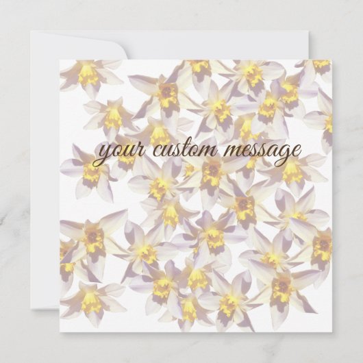 Narcissen Wil je mijn bruidsmeisje kaart zijn (Achterkant)