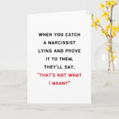 Narcissist Gaslighting Kaart (Gele Bloem)