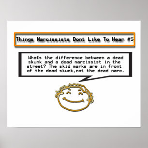 Narcissisten horen niet graag 5 Poster