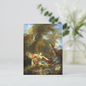 Narcissus, 1728 briefkaart (Staand voorkant)