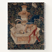Narcissus at the Well, Medieval Tapestry Notitieboek (Achterkant)