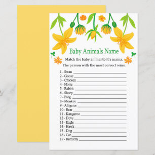 Narcissus Baby Animals Name Game