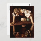 Narcissus Caravaggio Briefkaart (Voorkant / Achterkant)