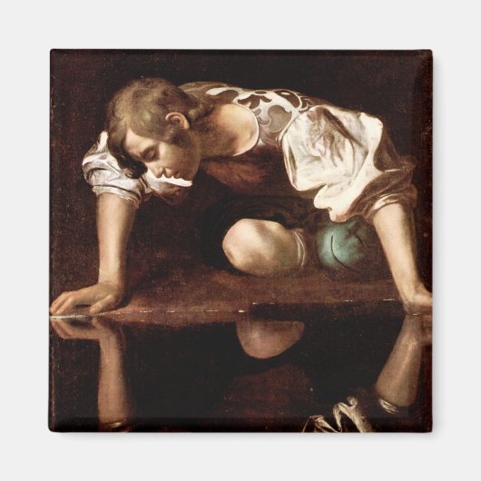 Narcissus Caravaggio Magneet (Voorkant)