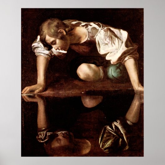 Narcissus Caravaggio Poster (Voorkant)