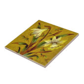 Narcissus Daffodil Barbotine Sherwin Cotton Repro Tegeltje (Zijkant)