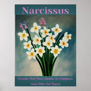 Narcissus December Poster van de Bloemkwaliteit