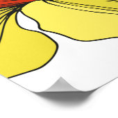  Narcissus florale botanische bloem Geel a Poster (Hoek)