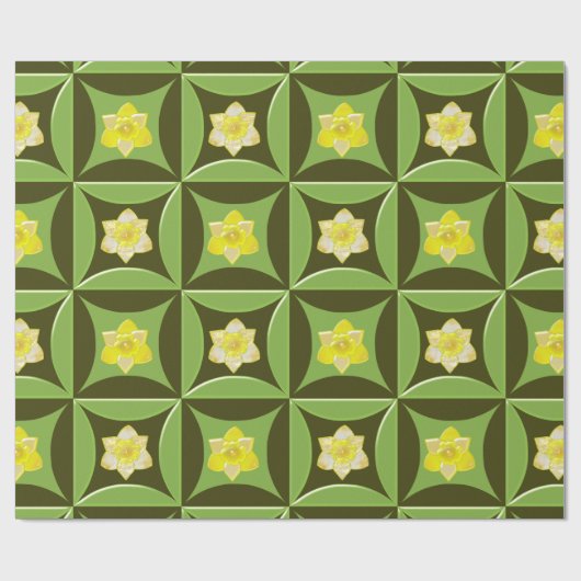 Narcissus in het gat in de schuurdeur cadeaupapier (Vlak)