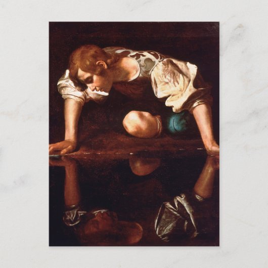 Narcissus van Caravaggio (1599) Briefkaart (Voorkant)