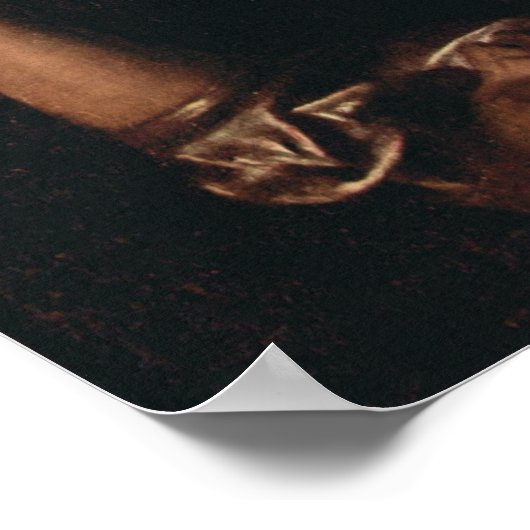 Narcissus van Caravaggio Poster (Hoek)