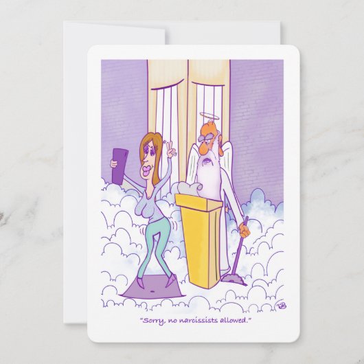 Narcist Funny Flat Kaart (Voorkant)