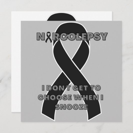 narcolepsy narcolepsy awareness ribbon Flat Card (Voorkant / Achterkant)