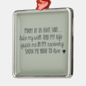 Narcotics Anonymous 3rd Step Prayer Ornament (Links)
