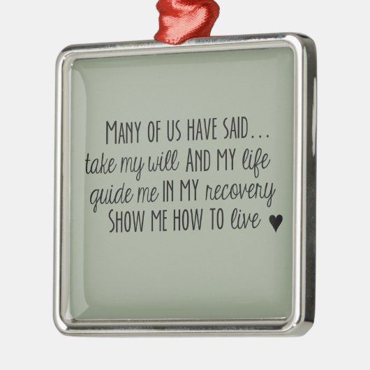 Narcotics Anonymous 3rd Step Prayer Ornament (Links)