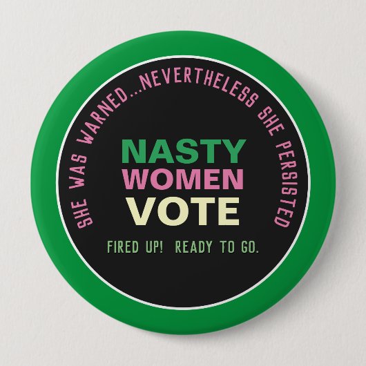 NARE VROUWEN STEMMEN 2024 Campaign Button (Pink Gr (Voorkant)