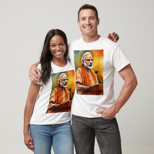 Narendra Modi : Leader Visionnaire, T-Shirt Design (Unisexe)