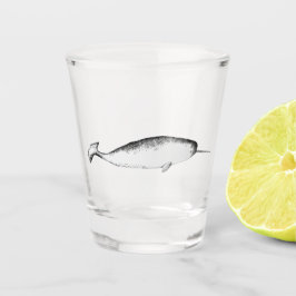 Narhwal Unicorn Zee Illustratie Whale Lover Shot Glas