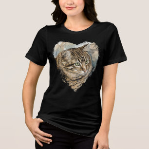 Nari- Een studie van mijn kat Tri-Blend Shirt