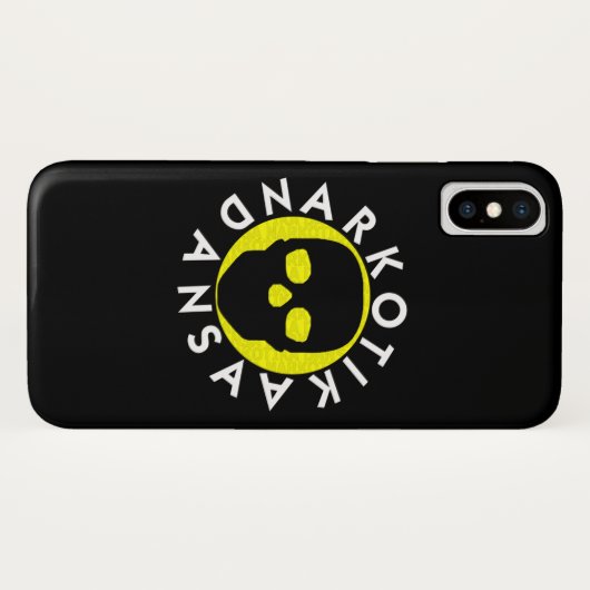 NARKOTIKA LIV Ananas coque iPhone X noir N3 (Dos (Horizontal))