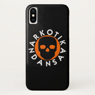 NARKOTIKA LIV Sinaasappel hoesje iPhone X zwart N3