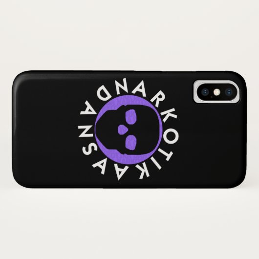 NARKOTIKA LIV Violet coque iPhone X noir N3 (Dos (Horizontal))
