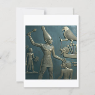 Narmer Eerste Farao Overwinningspalet Kunst Briefkaart