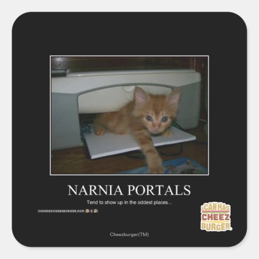 Narnia Portals Vierkante Sticker (Voorkant)