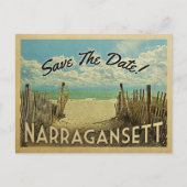 Narragansett Beach Save the Date  Nautical Aankondigingskaart (Voorkant)