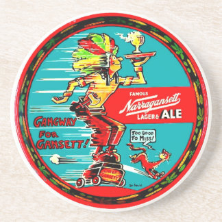 NARRAGANSETT  "BEER TRAY"-ONDERZETTER ZANDSTEEN ONDERZETTER