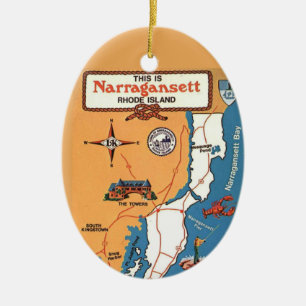 Narragansett Rhode Island Keramisch Ornament