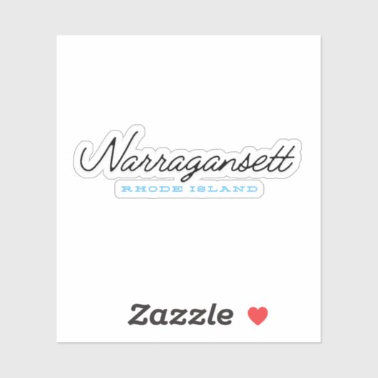 Narragansett Rhode Island Sticker (Vel)